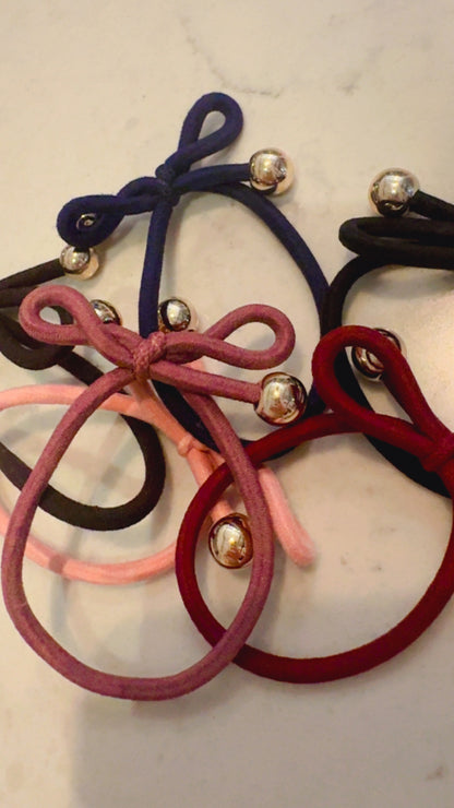 Bow Hair Elastics - Multiple Colours