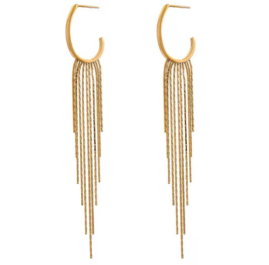 Eva Hoop Earrings - Gold