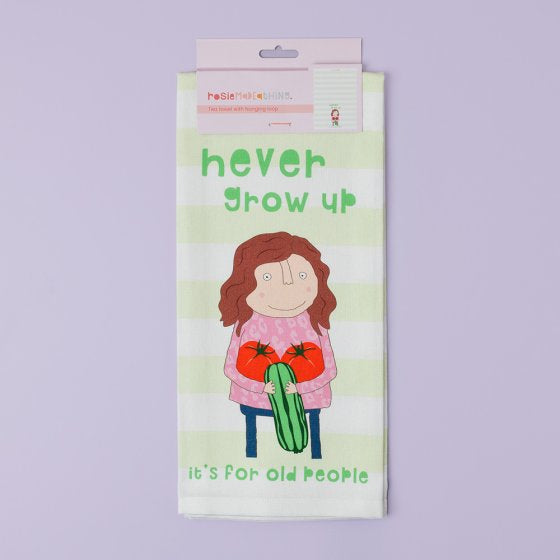 Never Grow Up Tea Towel