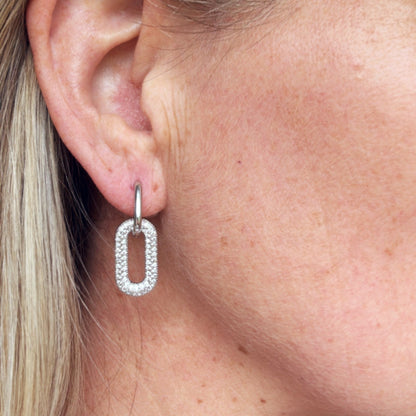 Jemima Hoop Earrings - Silver