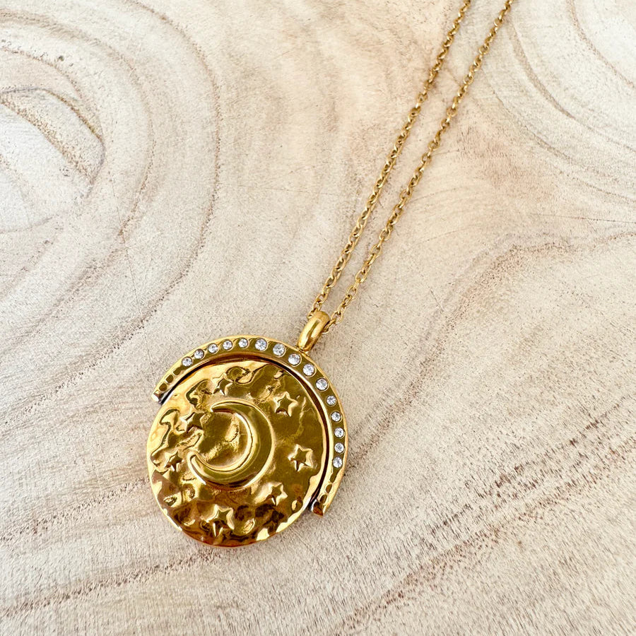 Solstice Gold Necklace - With Spinner