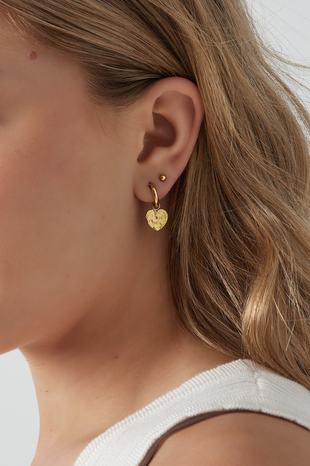 Gold Heart Earrings