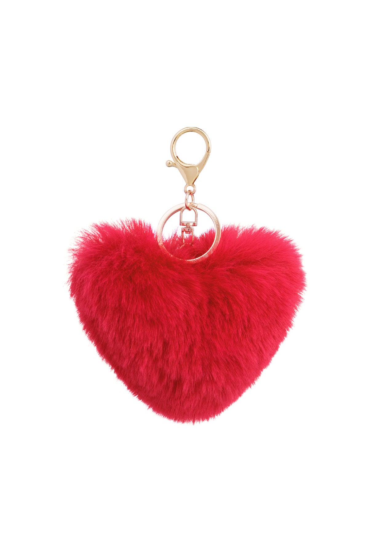 Fluffy Red Valentine Keyring