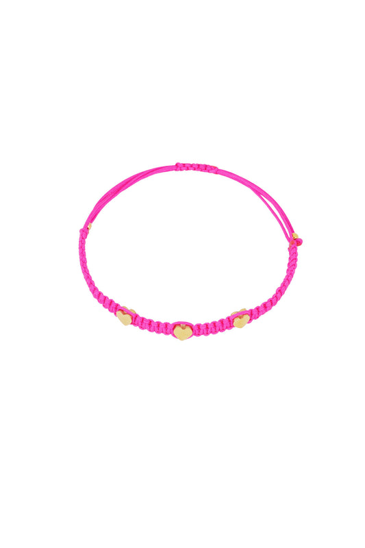 Heart Bracelet - Hot Pink