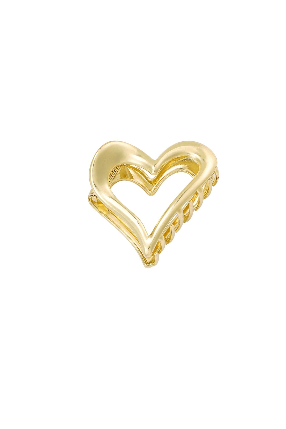 Heart Hair Clip - Gold