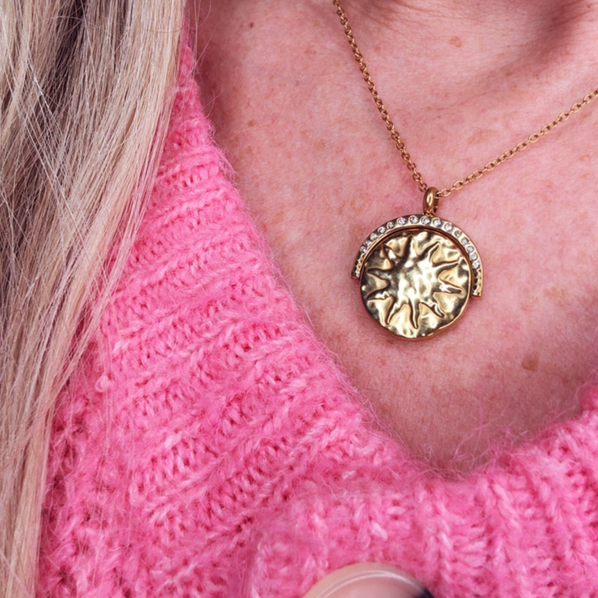 Solstice Gold Necklace - With Spinner