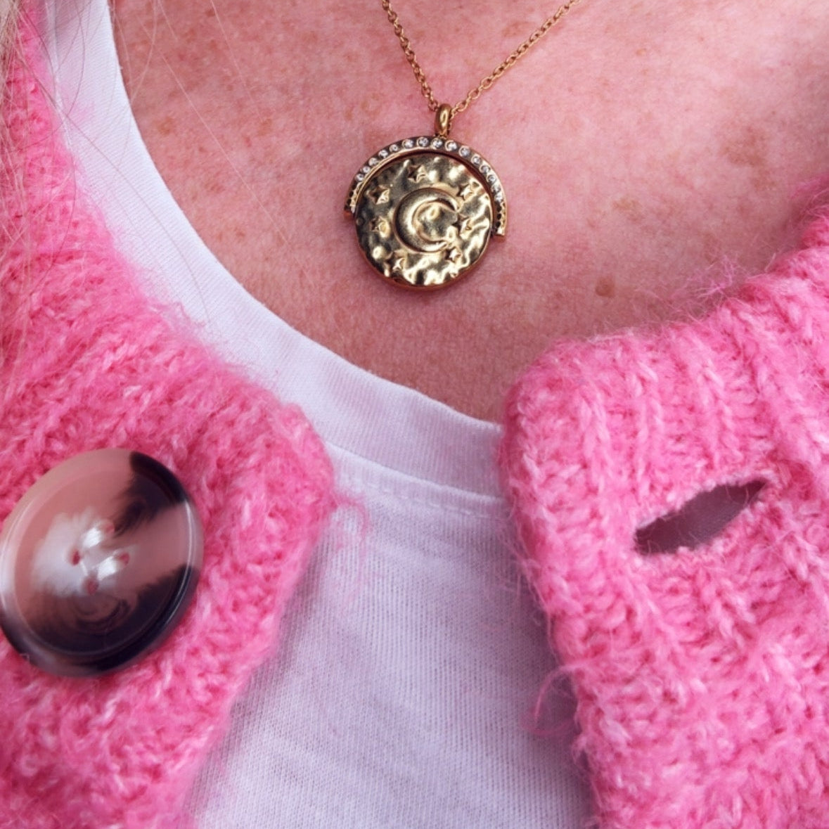 Solstice Gold Necklace - With Spinner