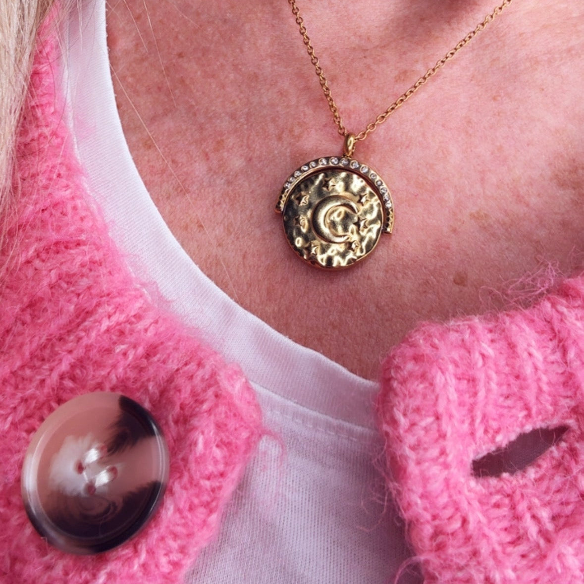 Solstice Gold Necklace - With Spinner