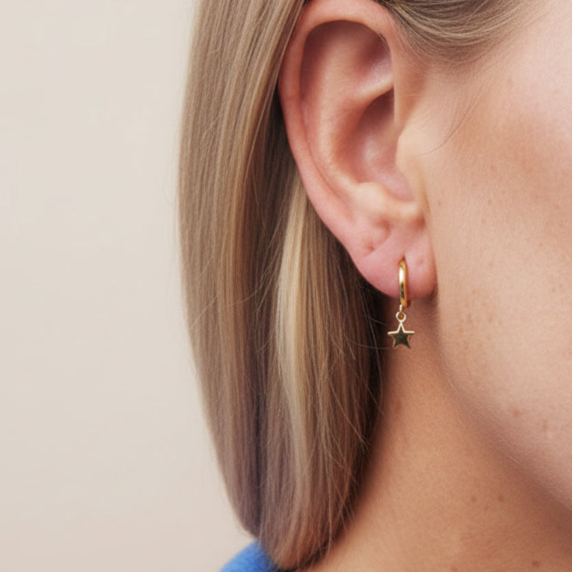 Simple Spring Stars Earrings - Gold
