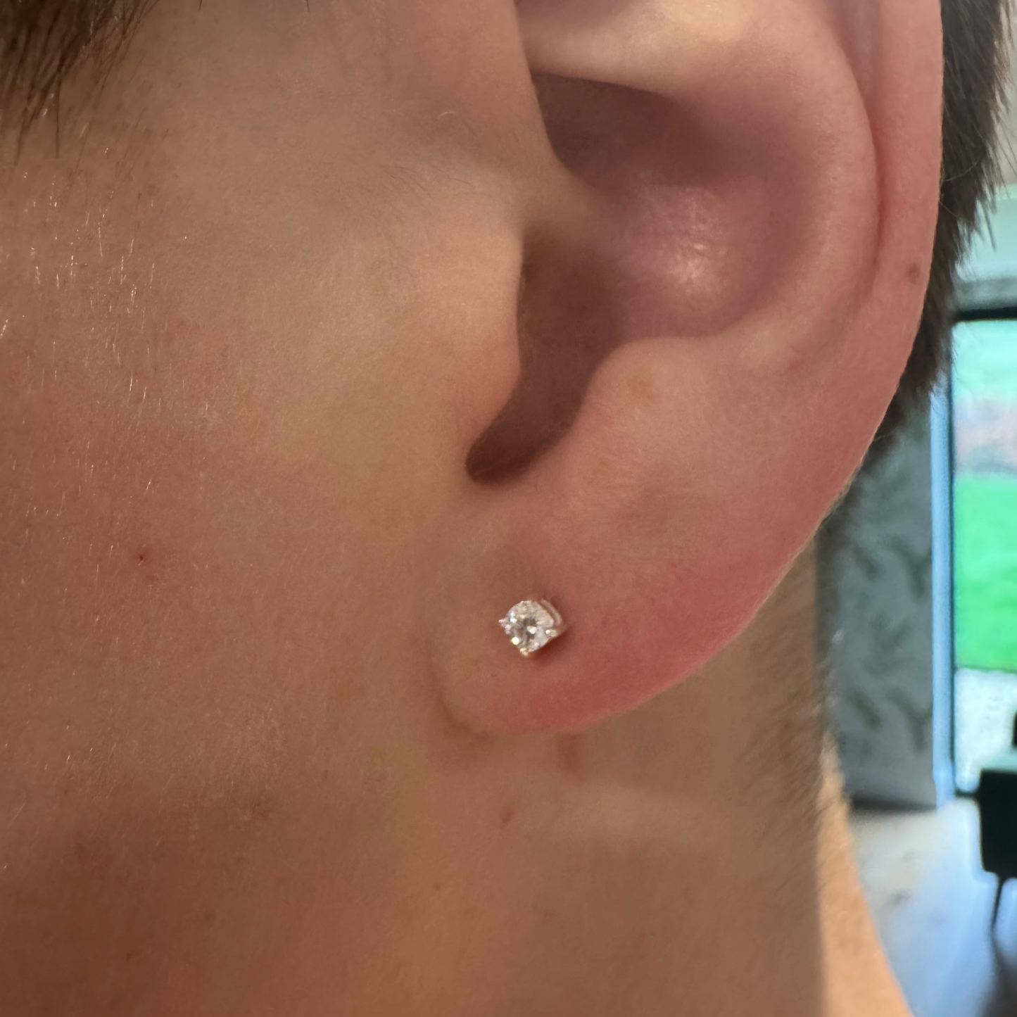 Boys Single Sterling Silver Stud