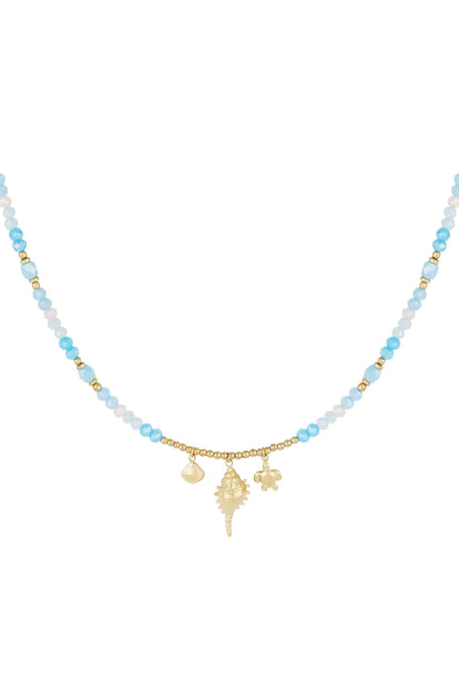 Shell Show Necklace - Blue