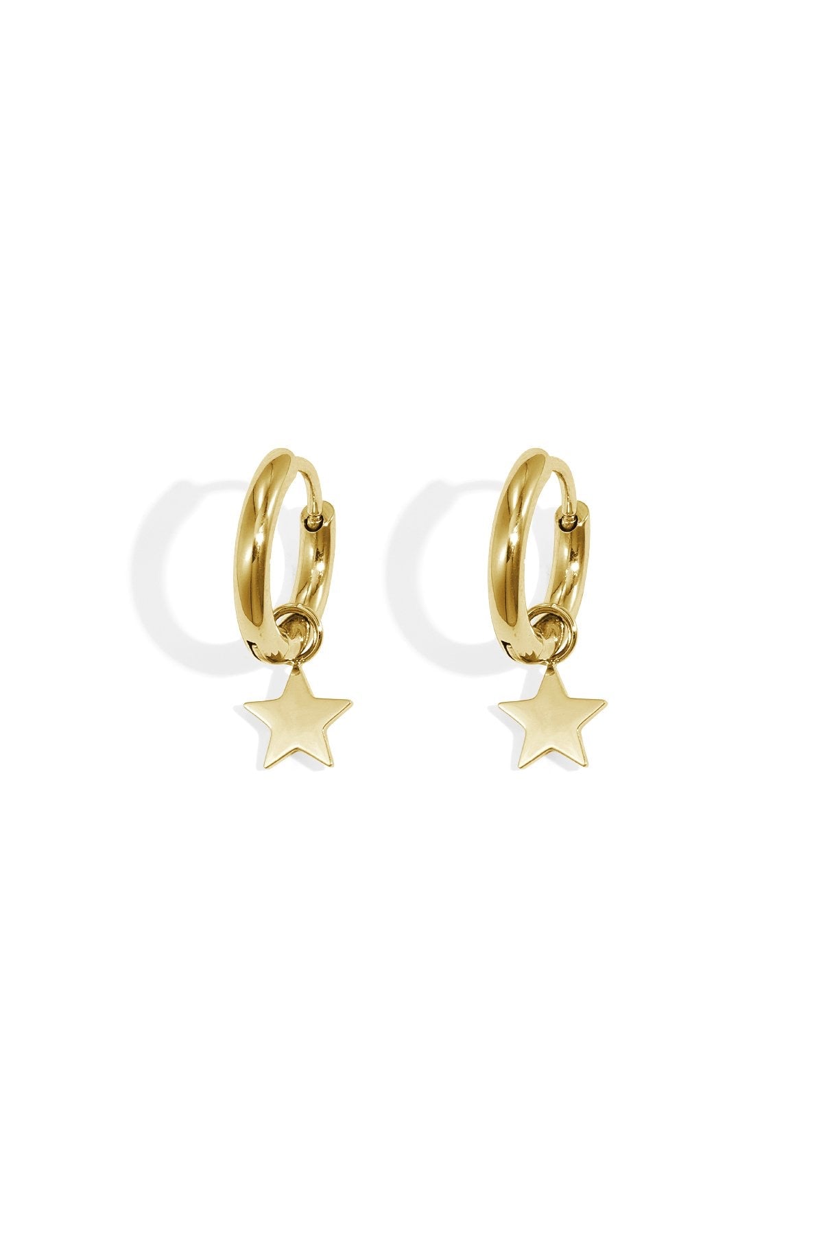 Mini Hoop Simple Stars Gold