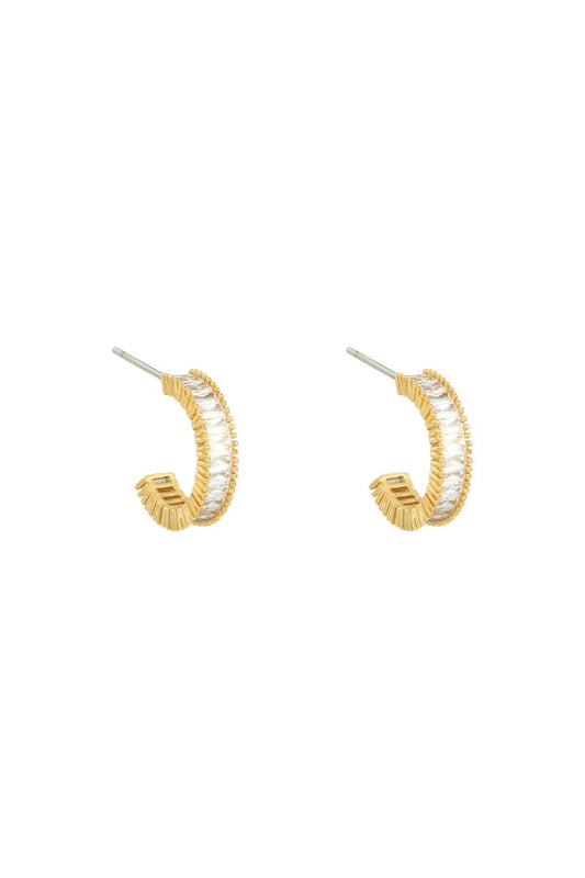 Gold Summer Sparkle Hoops