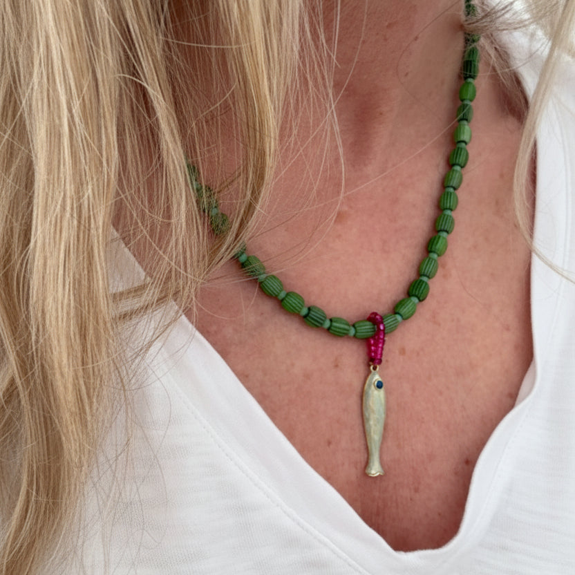 Ceramic Beachy Necklaces - Multiple Colours and Charms