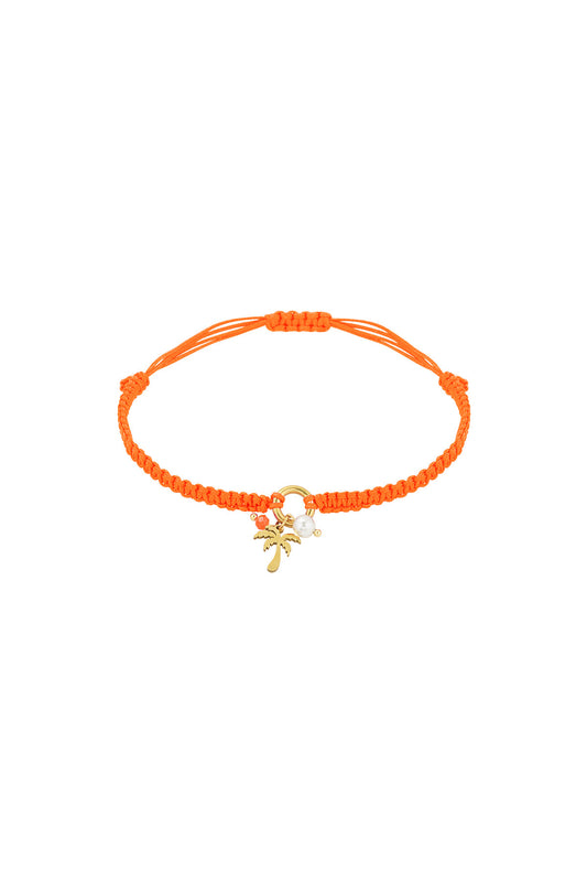 Summer Palm Tree Bracelet -  Orange