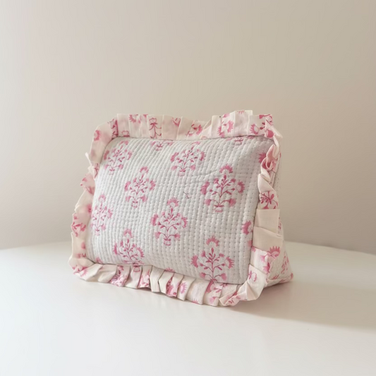 Hannah's Special Frilly Wash Bag - Pink