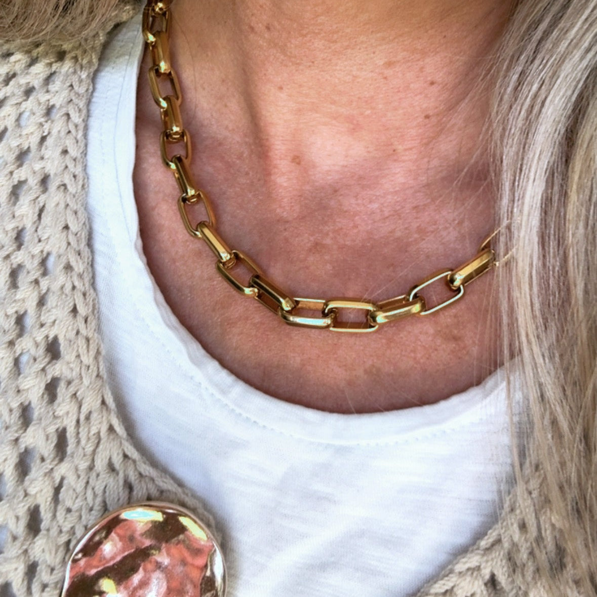 Chunky All Day Link Necklace - Gold