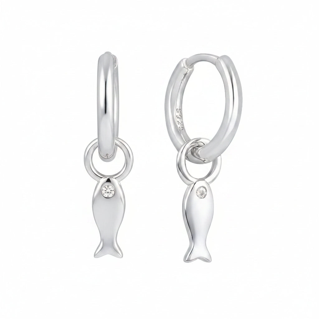 Mini Fish Huggies - Silver
