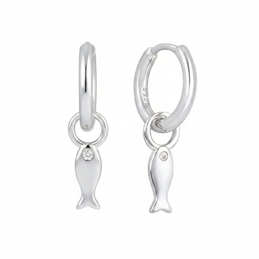 Mini Fish Huggies - Silver