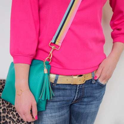 Leather Belt - Gold Metallic