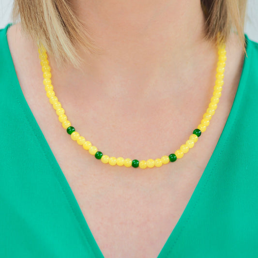 Summer Beads Necklace - Yellow/ Green