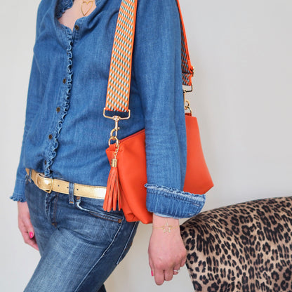 Leather Belt - Gold Metallic