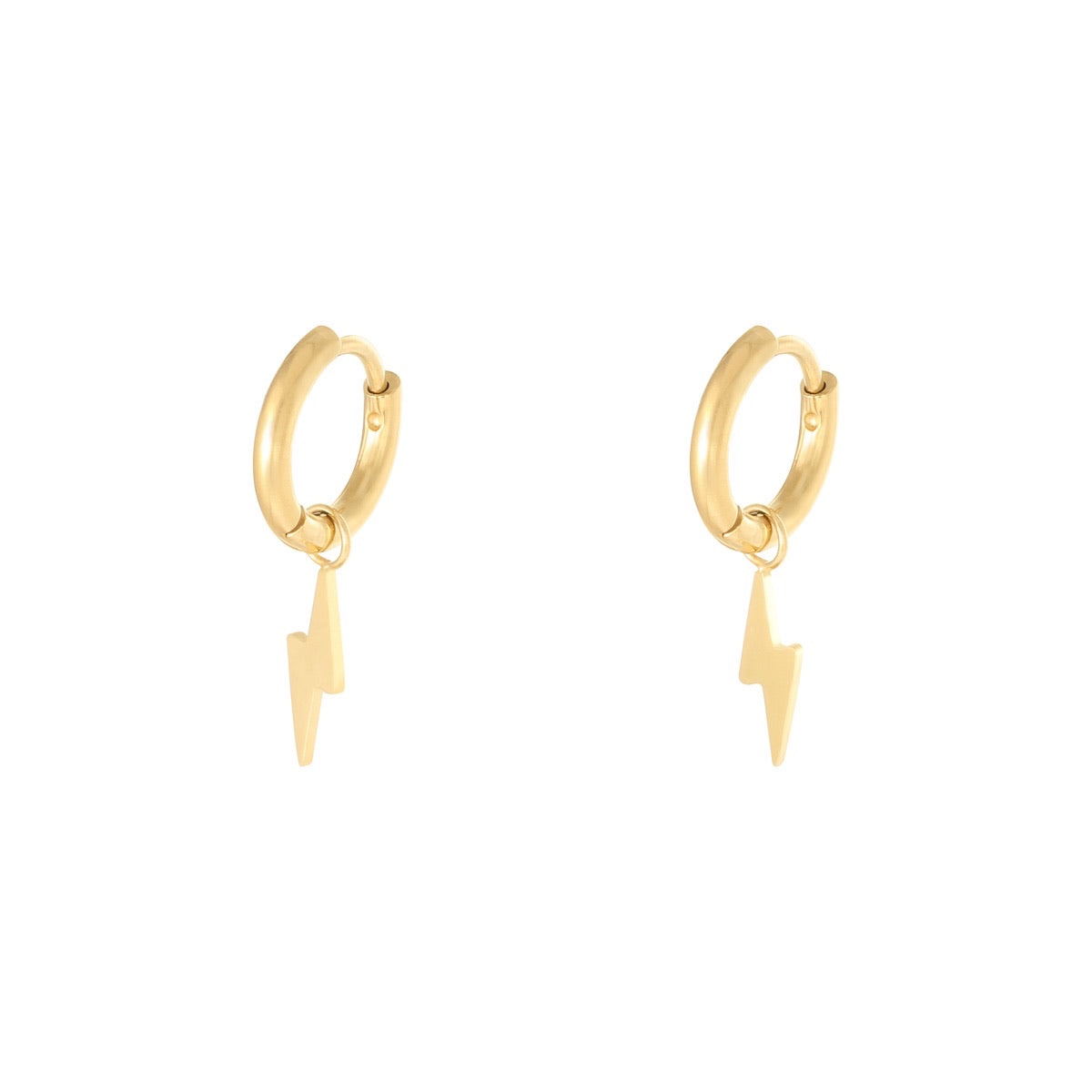 Mini Bolt Earrings - Gold