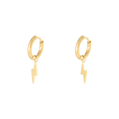Mini Bolt Earrings - Gold