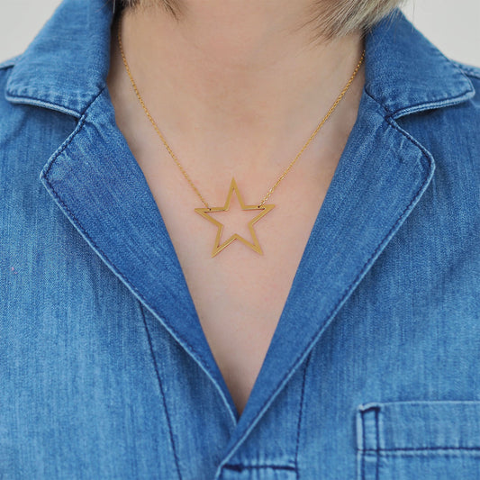 Rock Star Necklace - Gold | Gift Pop Boutique